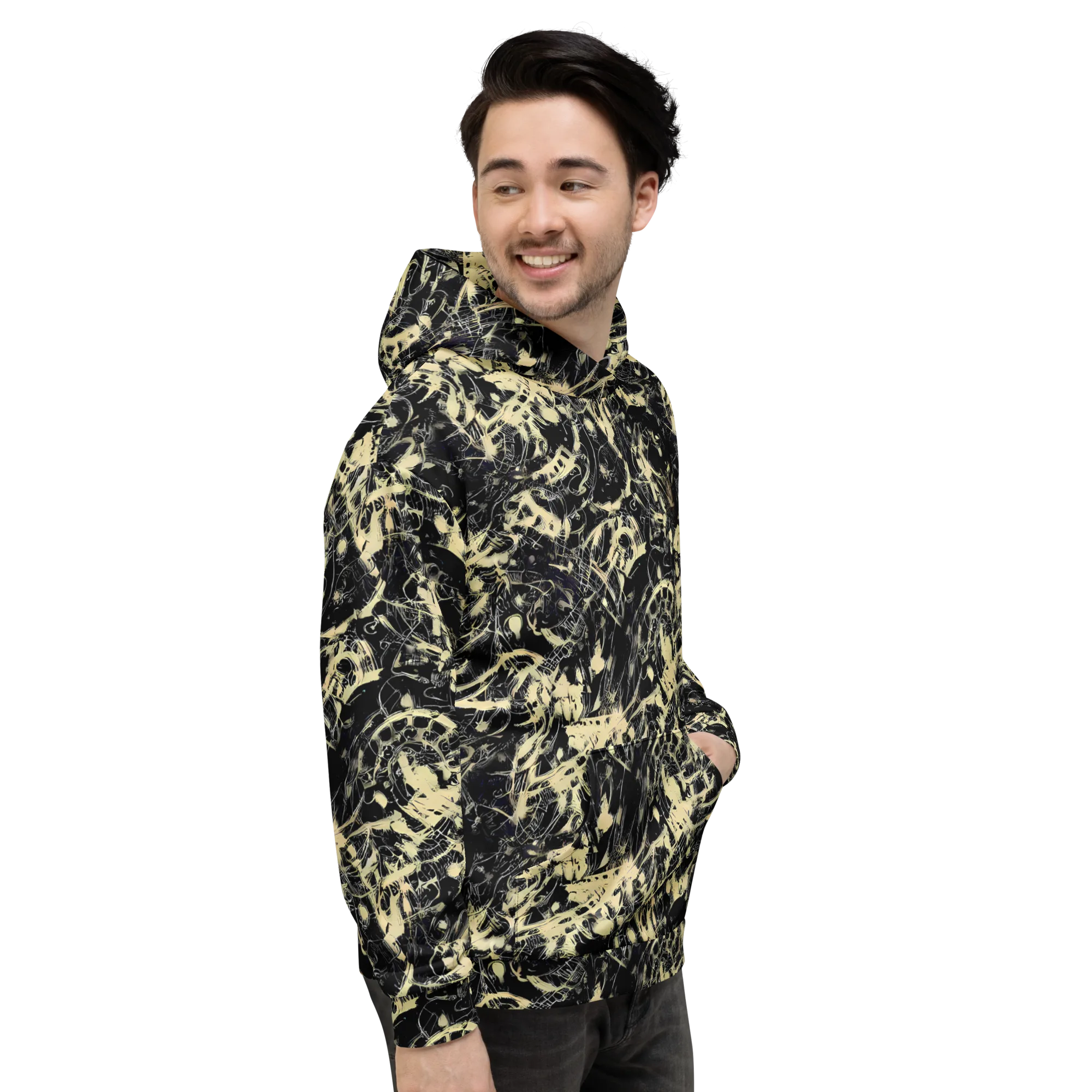 Ivory Ossuary on Hoodie — Right