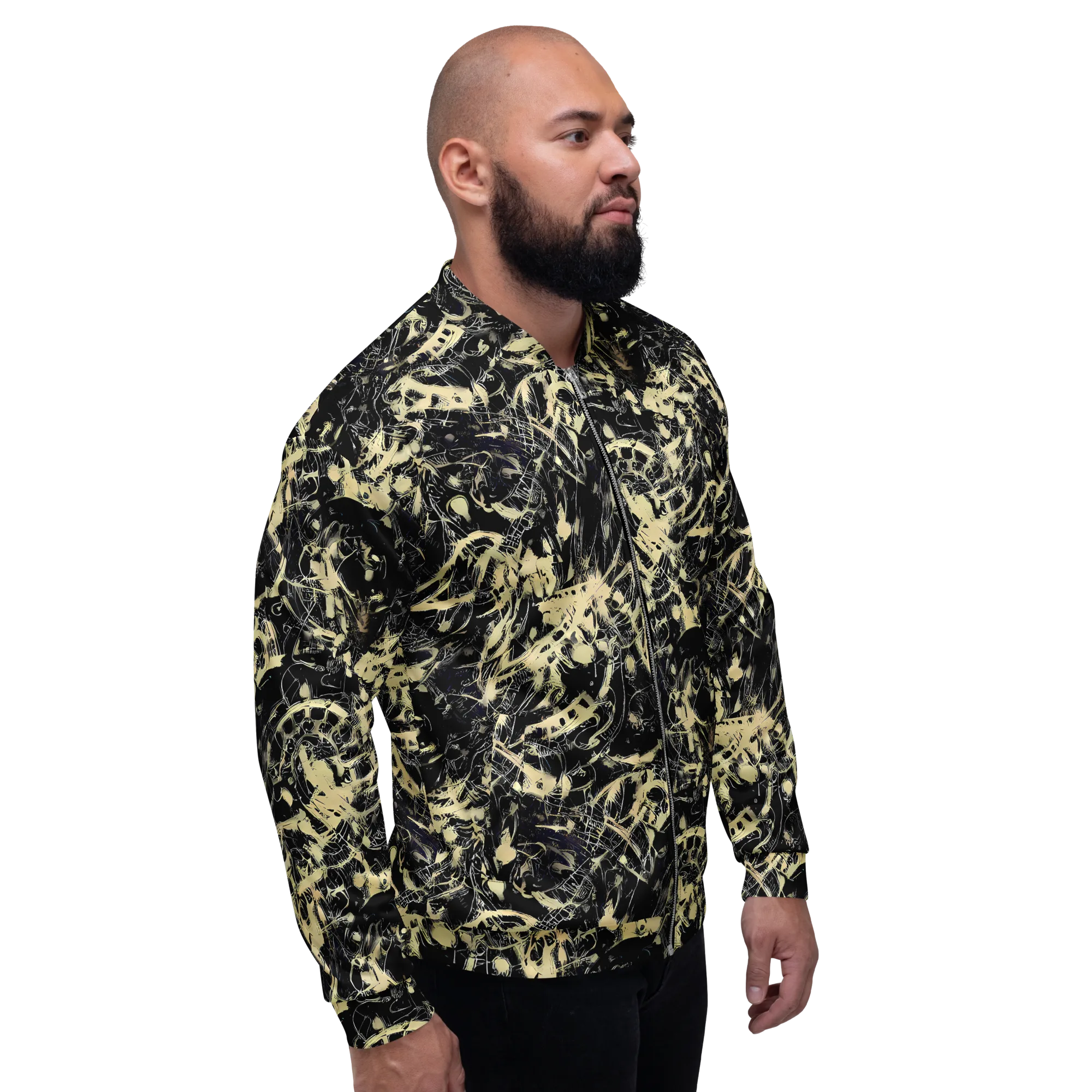 Ivory Ossuary on Bomber Jacket — Right