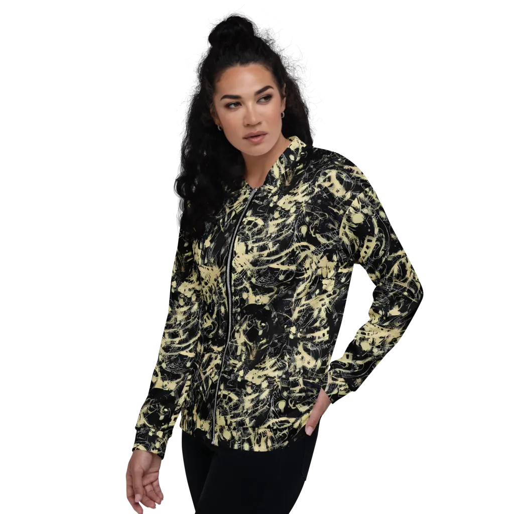 Ivory Ossuary on Bomber Jacket — Left