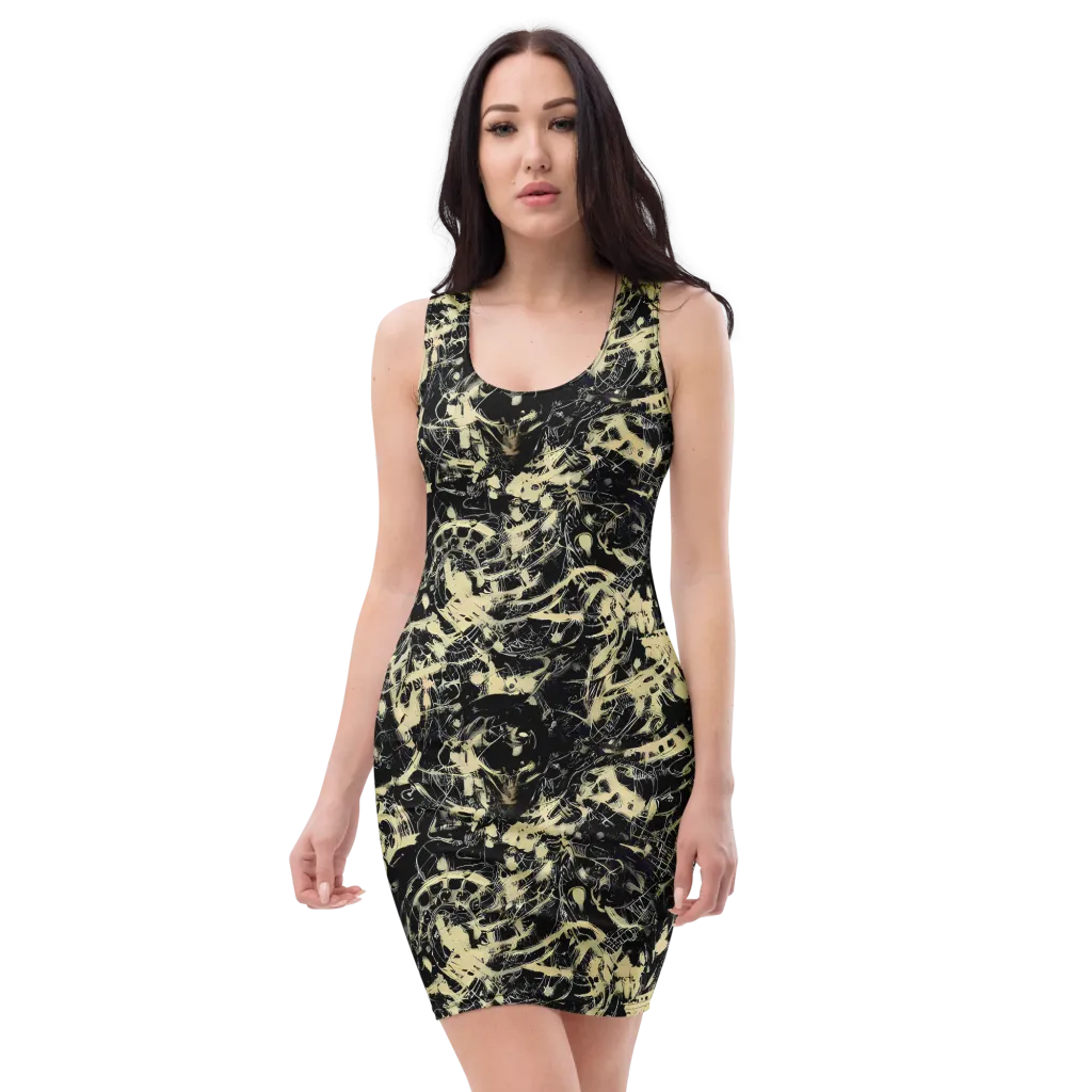 Ivory Ossuary on Bodycon Dress — Front