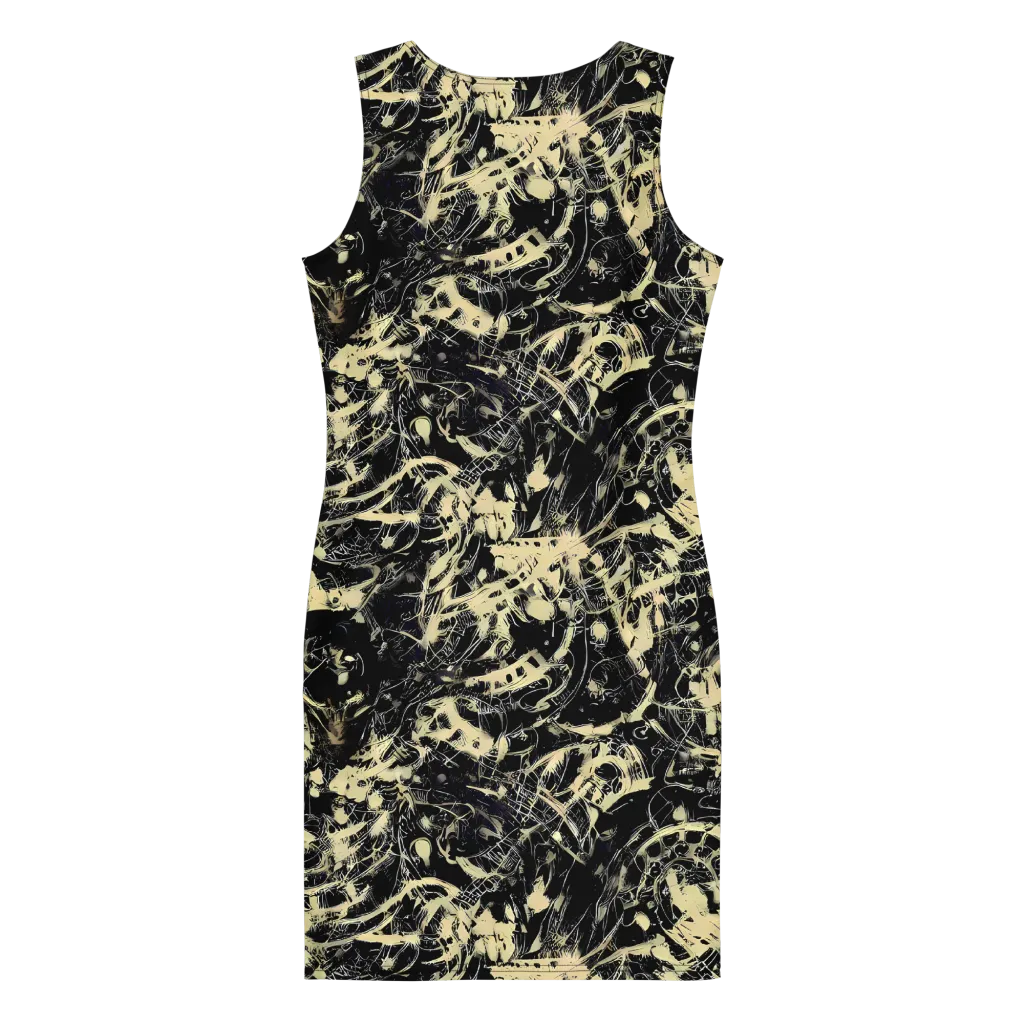 Ivory Ossuary on Bodycon Dress — Back