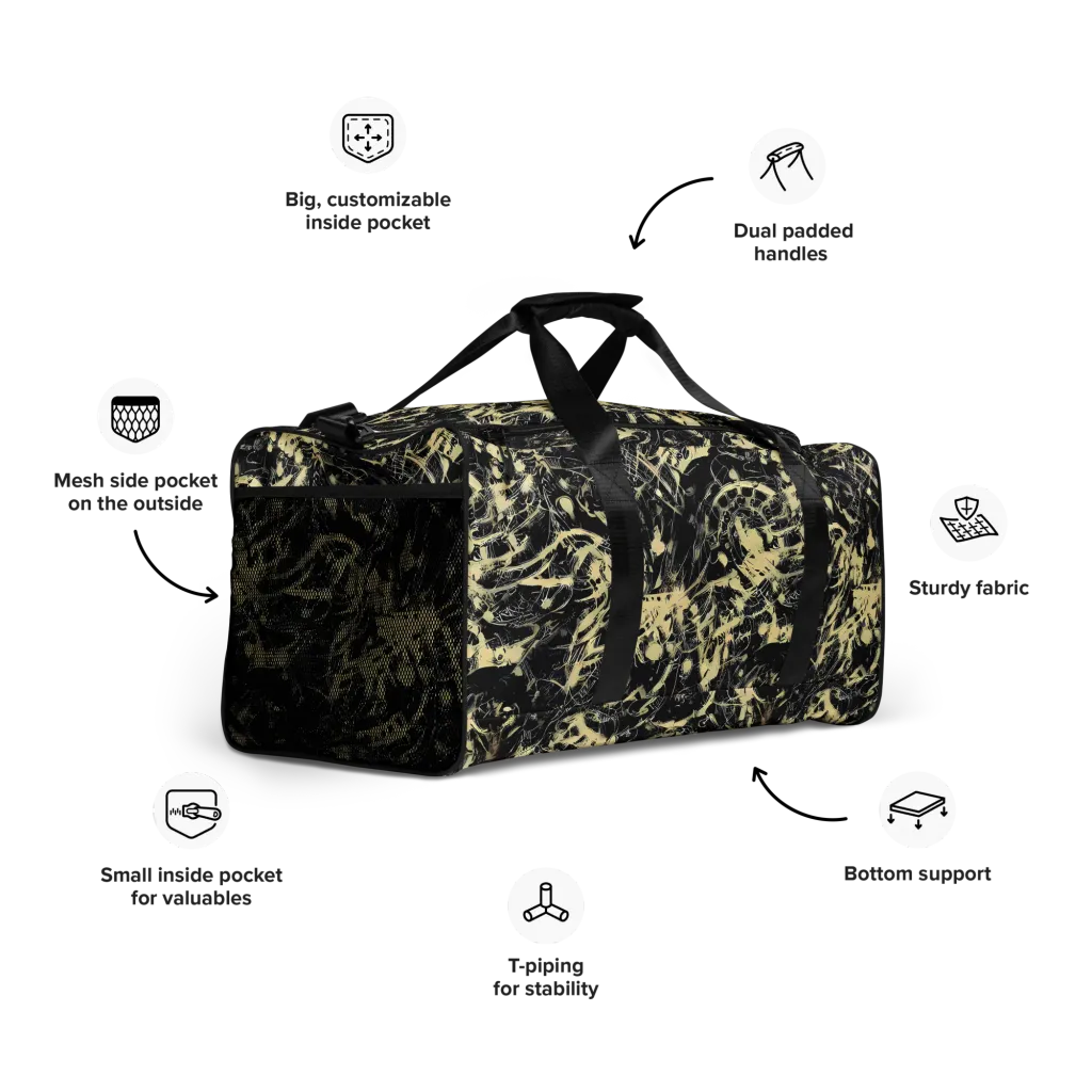 Ivory Ossuary on Duffle Bag — Right Front