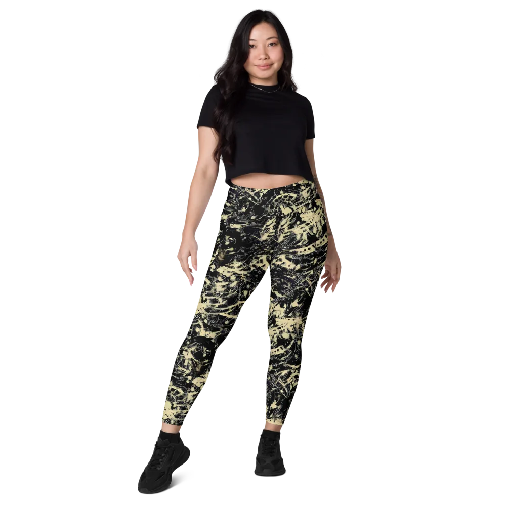 Ivory Ossuary on Leggings with Pockets — Front