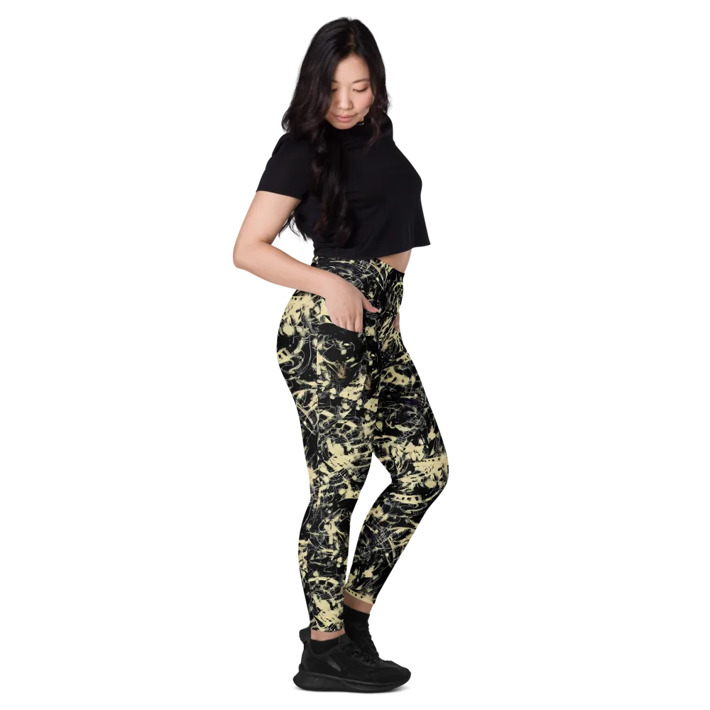 Ivory Ossuary on Leggings with Pockets — Right