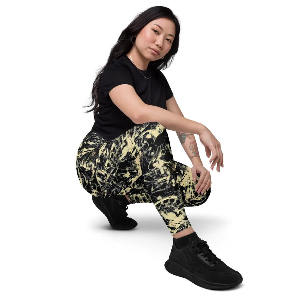 Ivory Ossuary on Leggings with Pockets — Right Front