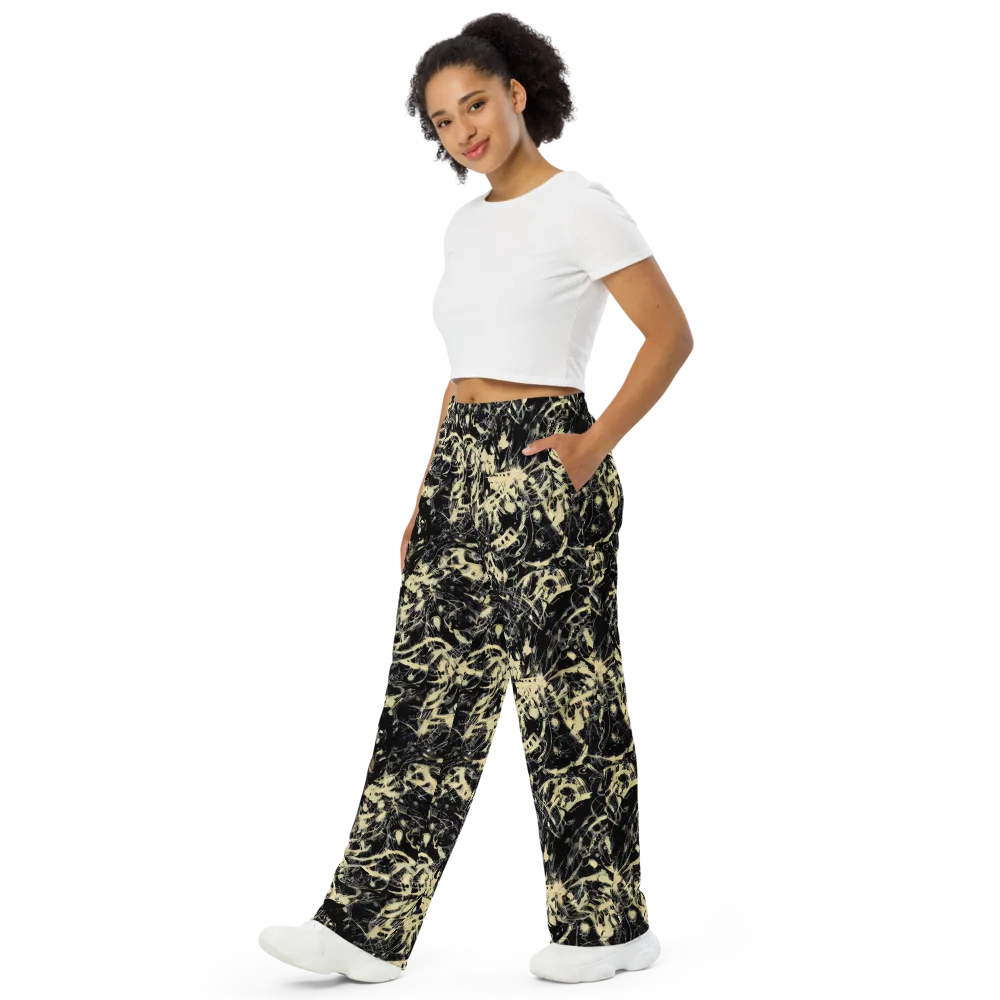 Ivory Ossuary on Wide-Leg Pants — Left Front