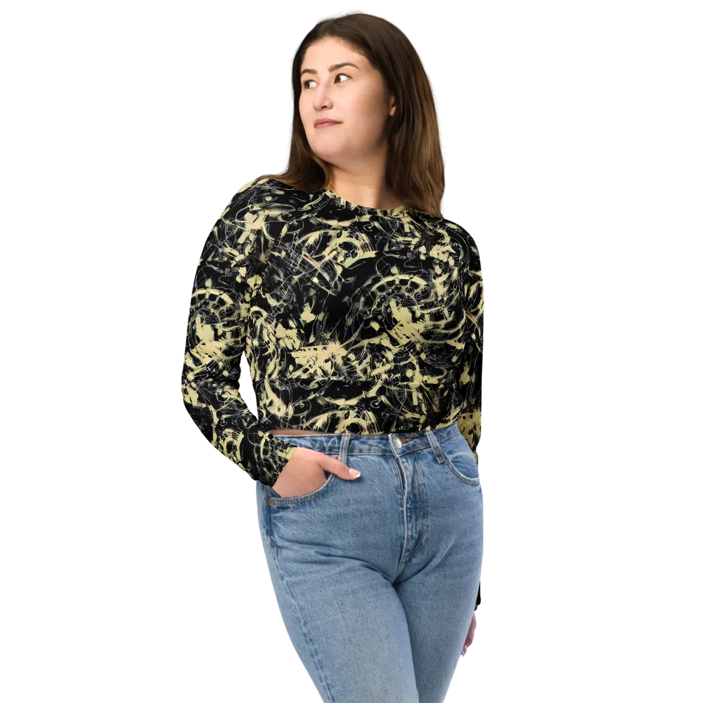 Ivory Ossuary on Long Sleeve Crop Top — Front