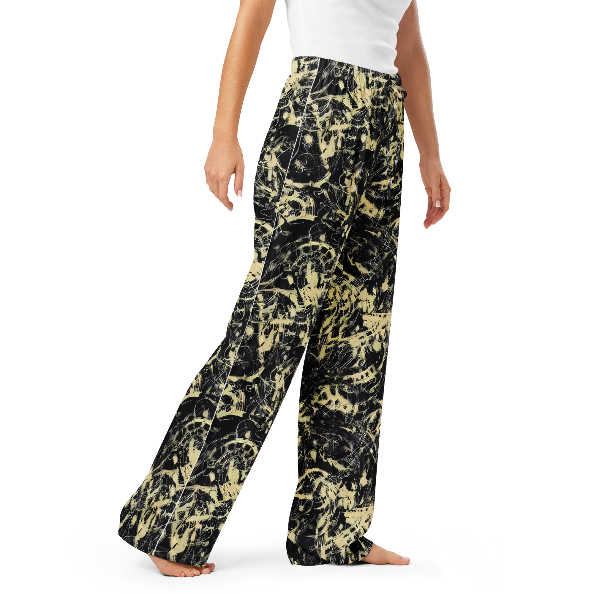 Ivory Ossuary on Women's Pajama Pants — Right Front