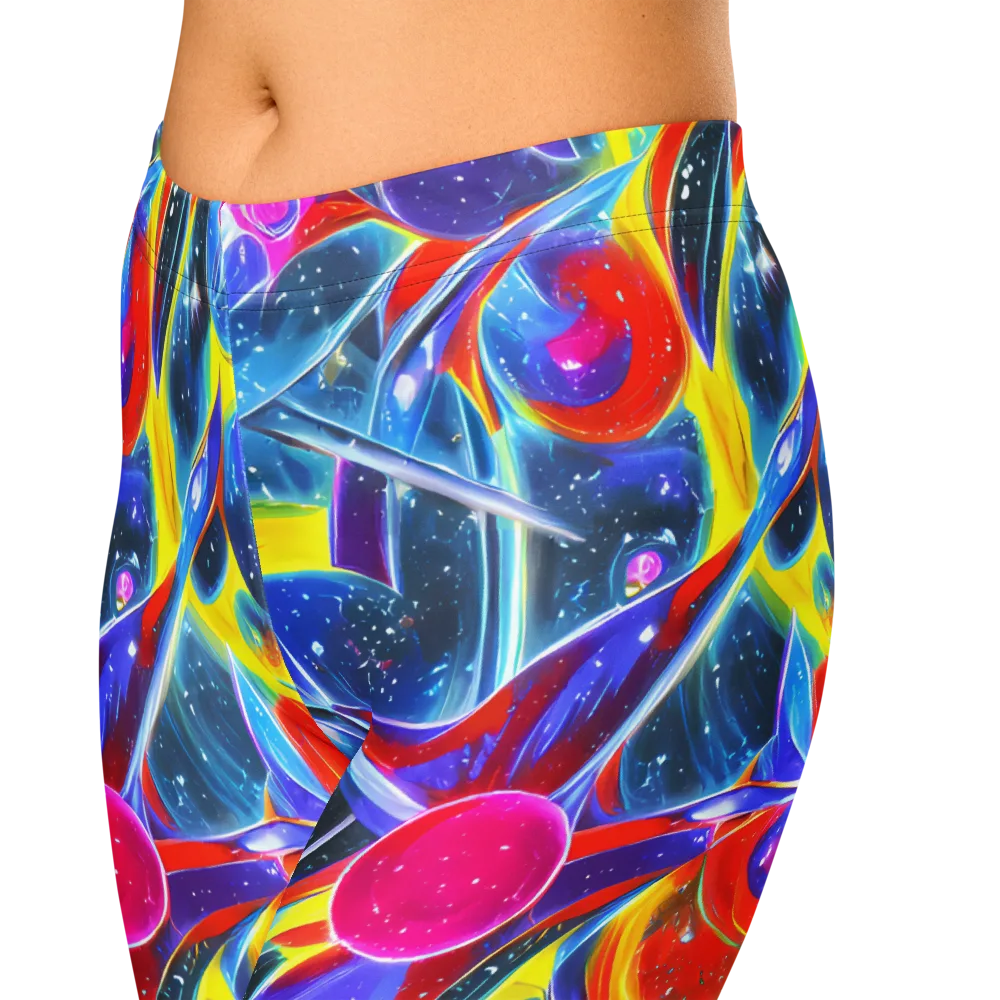 Prismatic Marbles on Capri Leggings — Zoomed-in