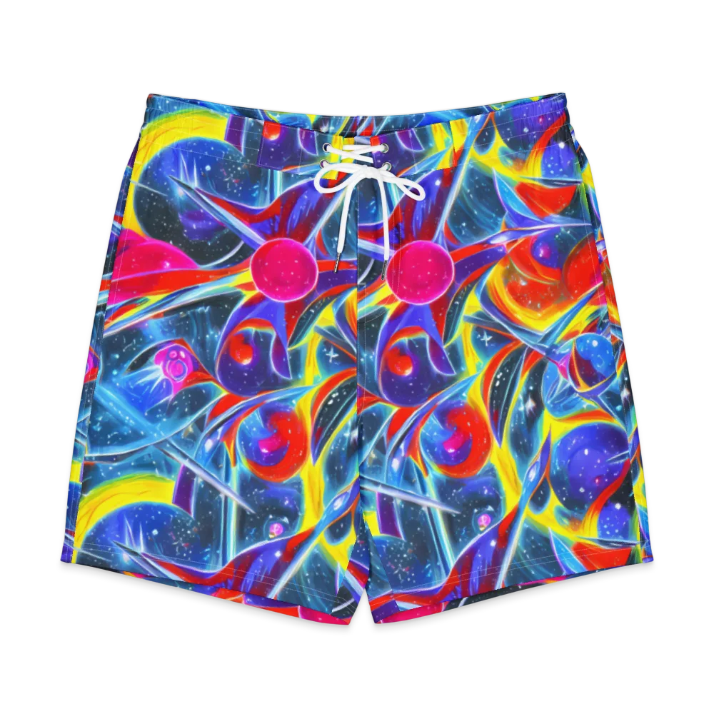 Prismatic Marbles on Men's Board Shorts — Front
