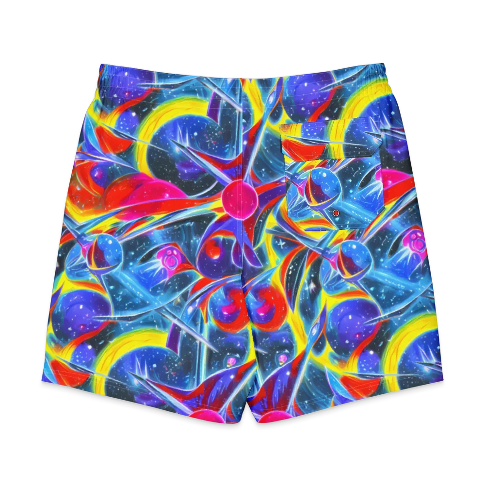 Prismatic Marbles on Men's Board Shorts — Back