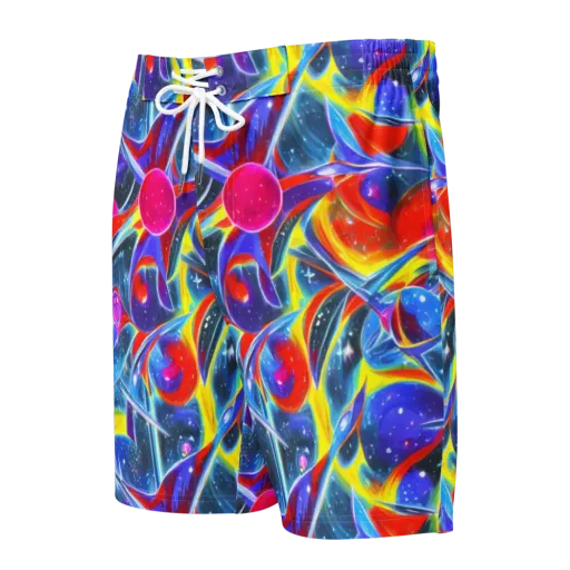 Prismatic Marbles on a Men's Board Shorts