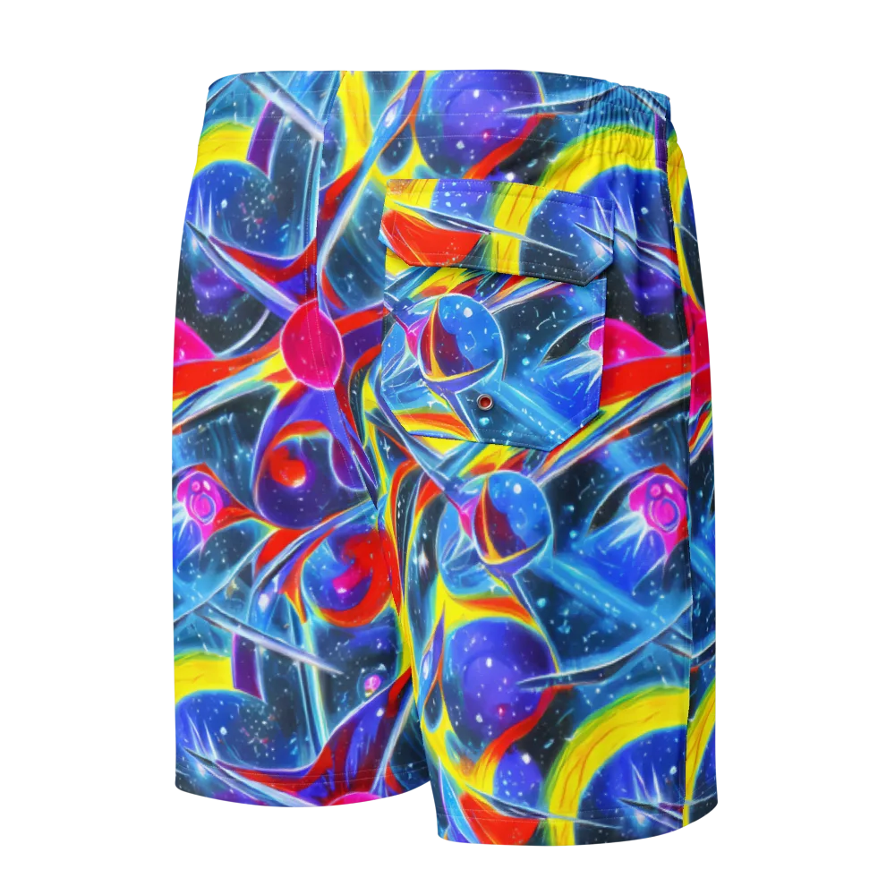 Prismatic Marbles on Men's Board Shorts — Back