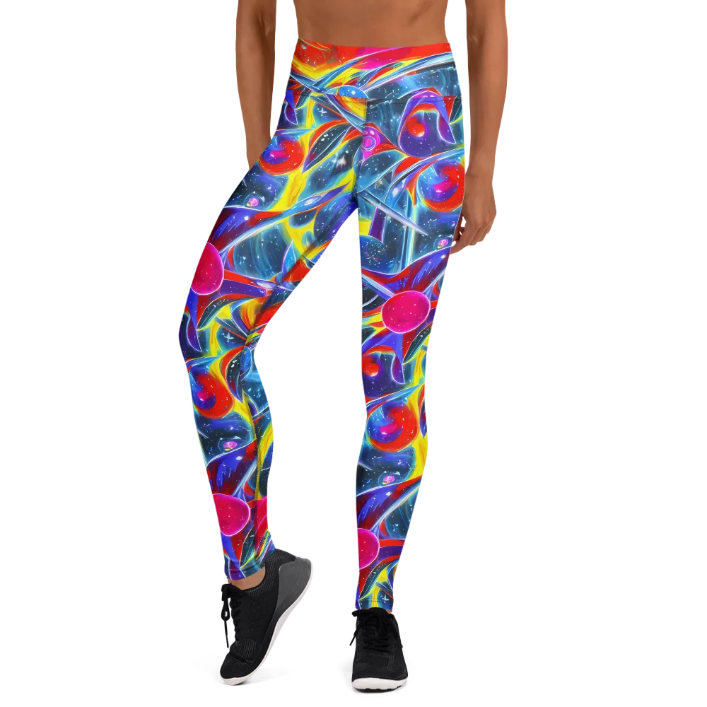 Prismatic Marbles on Yoga Leggings — Front