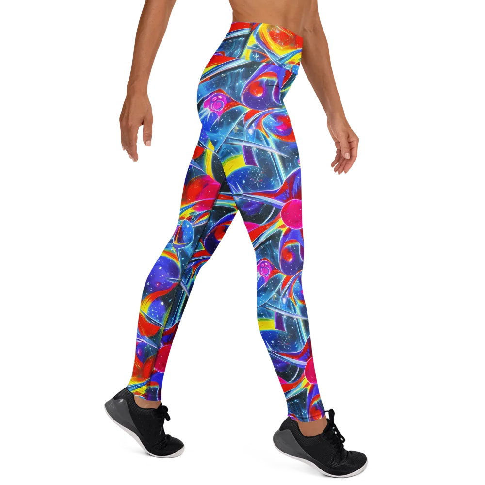 Prismatic Marbles on Yoga Leggings — Right