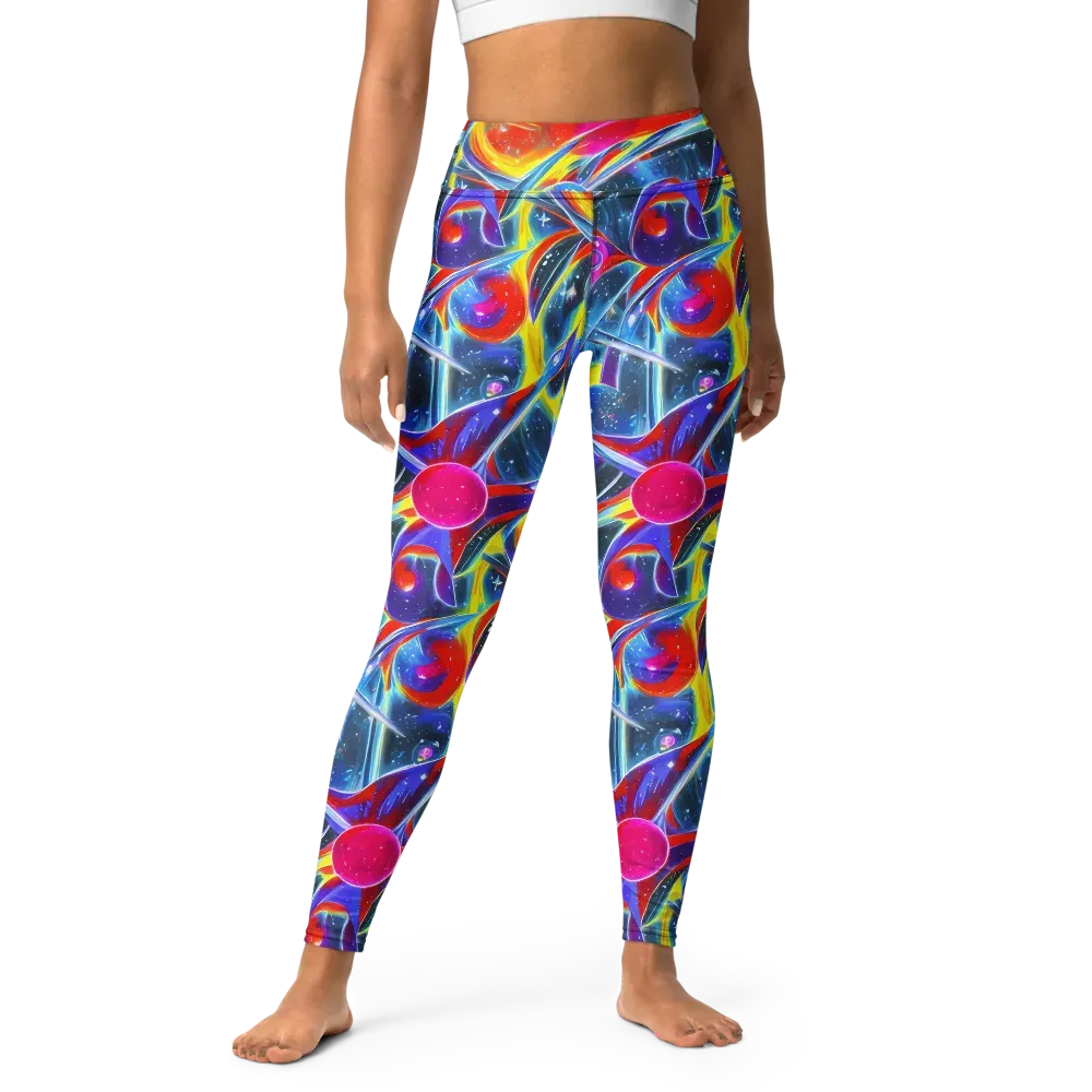 Prismatic Marbles on Yoga Leggings — Front