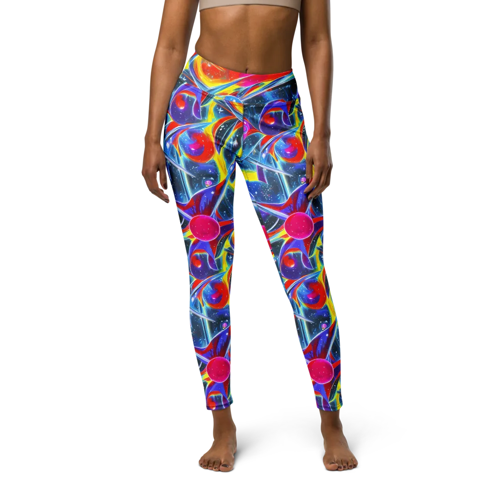 Prismatic Marbles on Yoga Leggings — Front