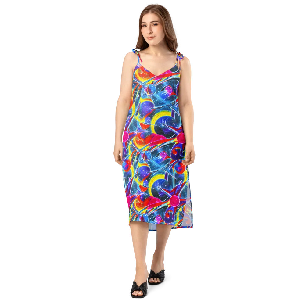 Prismatic Marbles on Slip Dress — Front