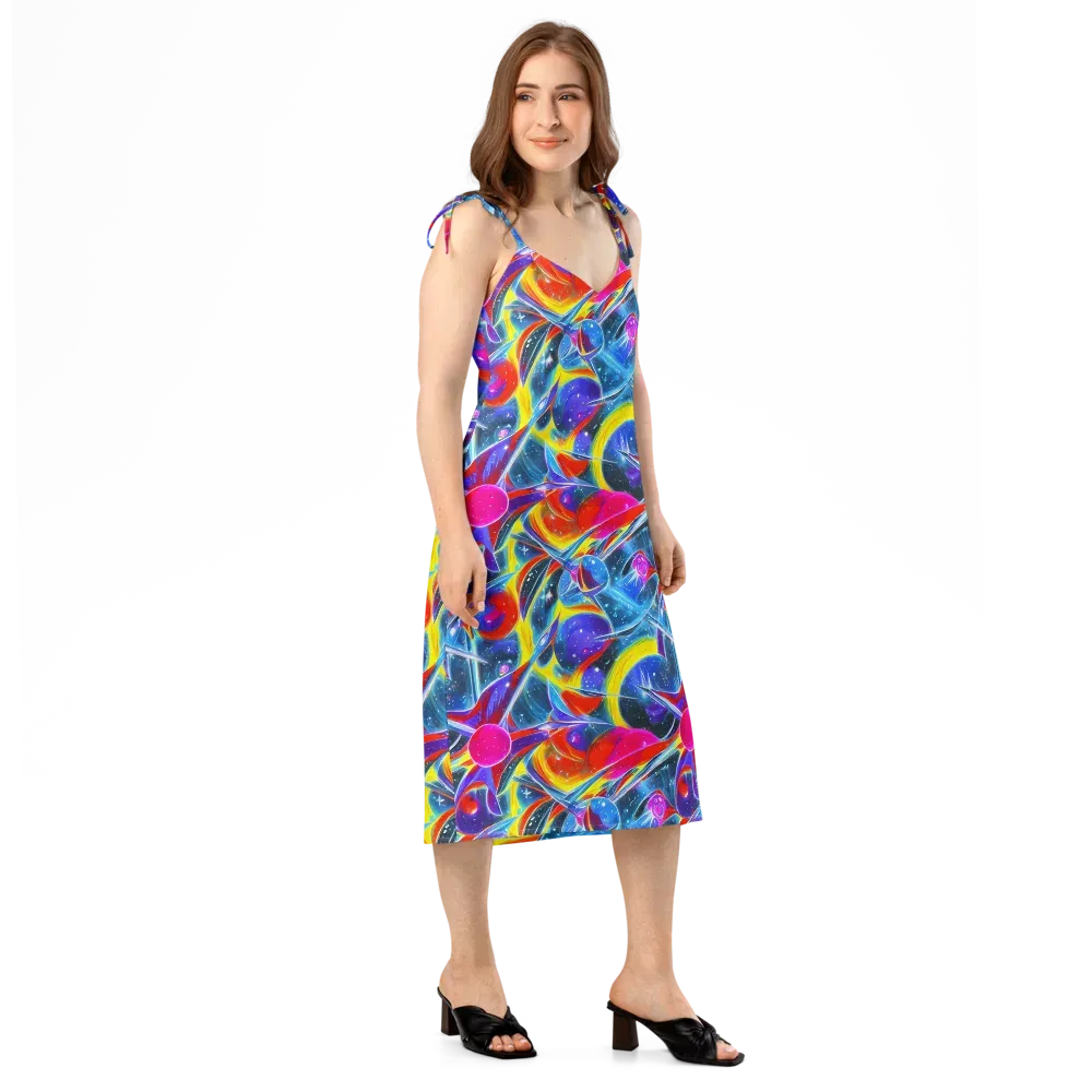 Prismatic Marbles on Slip Dress — Right Front