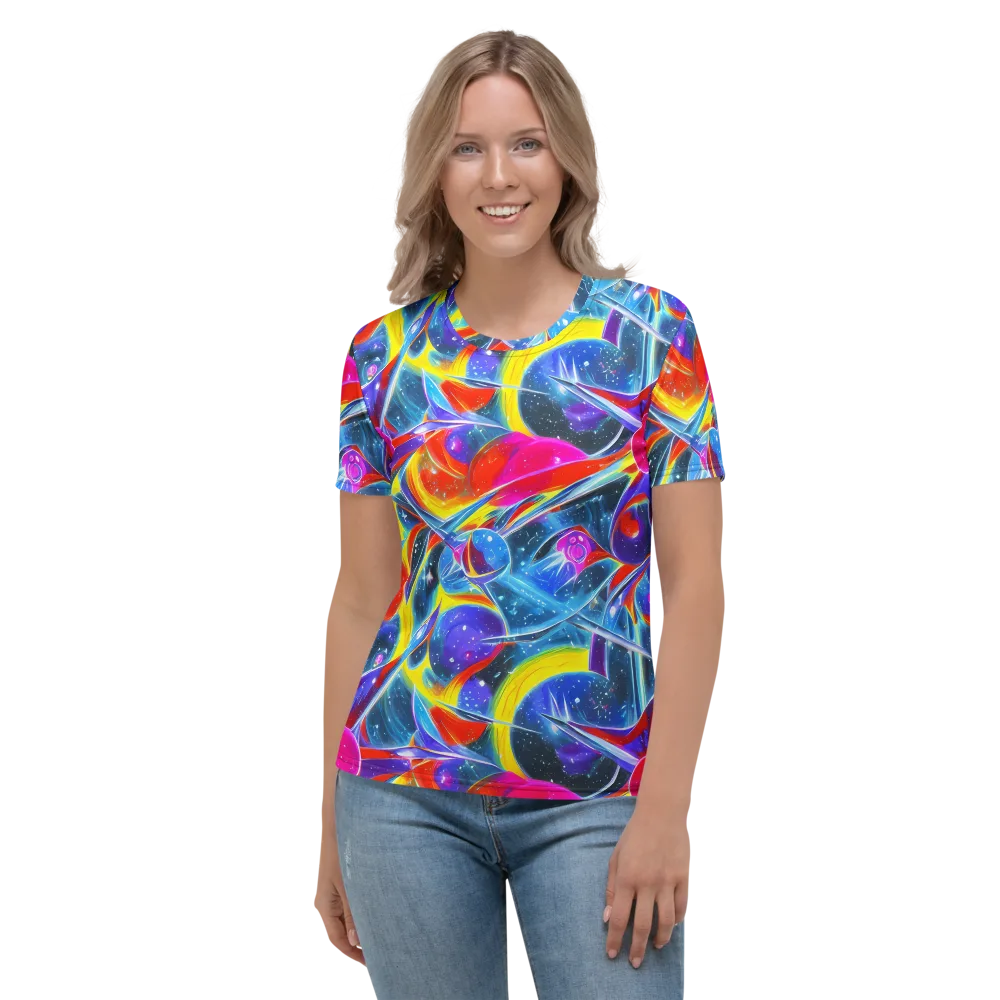 Prismatic Marbles on Women's Crew Neck T-Shirt — Front