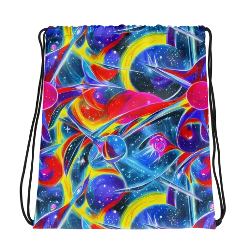 Prismatic Marbles on a Drawstring Bag