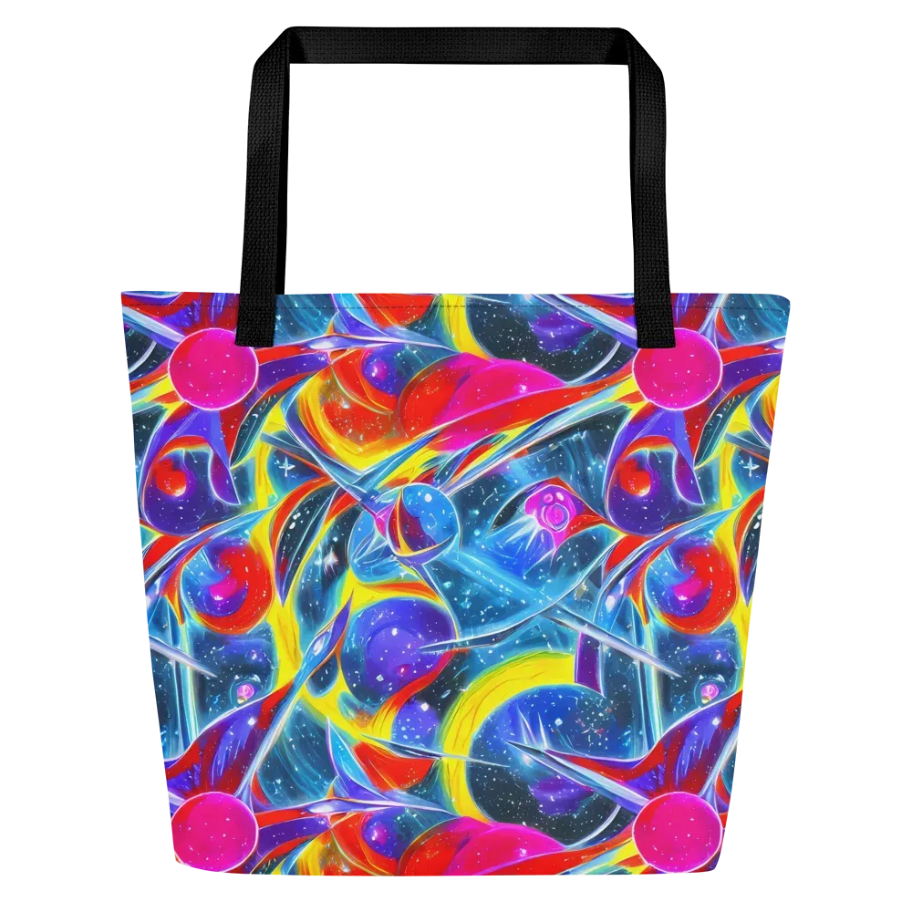 Prismatic Marbles on Large Tote Bag W/ Pocket — Front