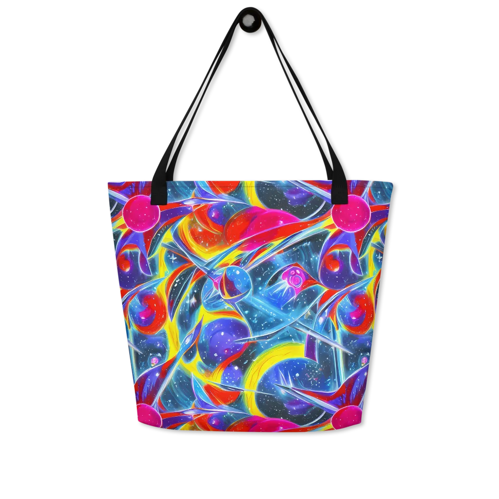Prismatic Marbles on Large Tote Bag W/ Pocket — Front