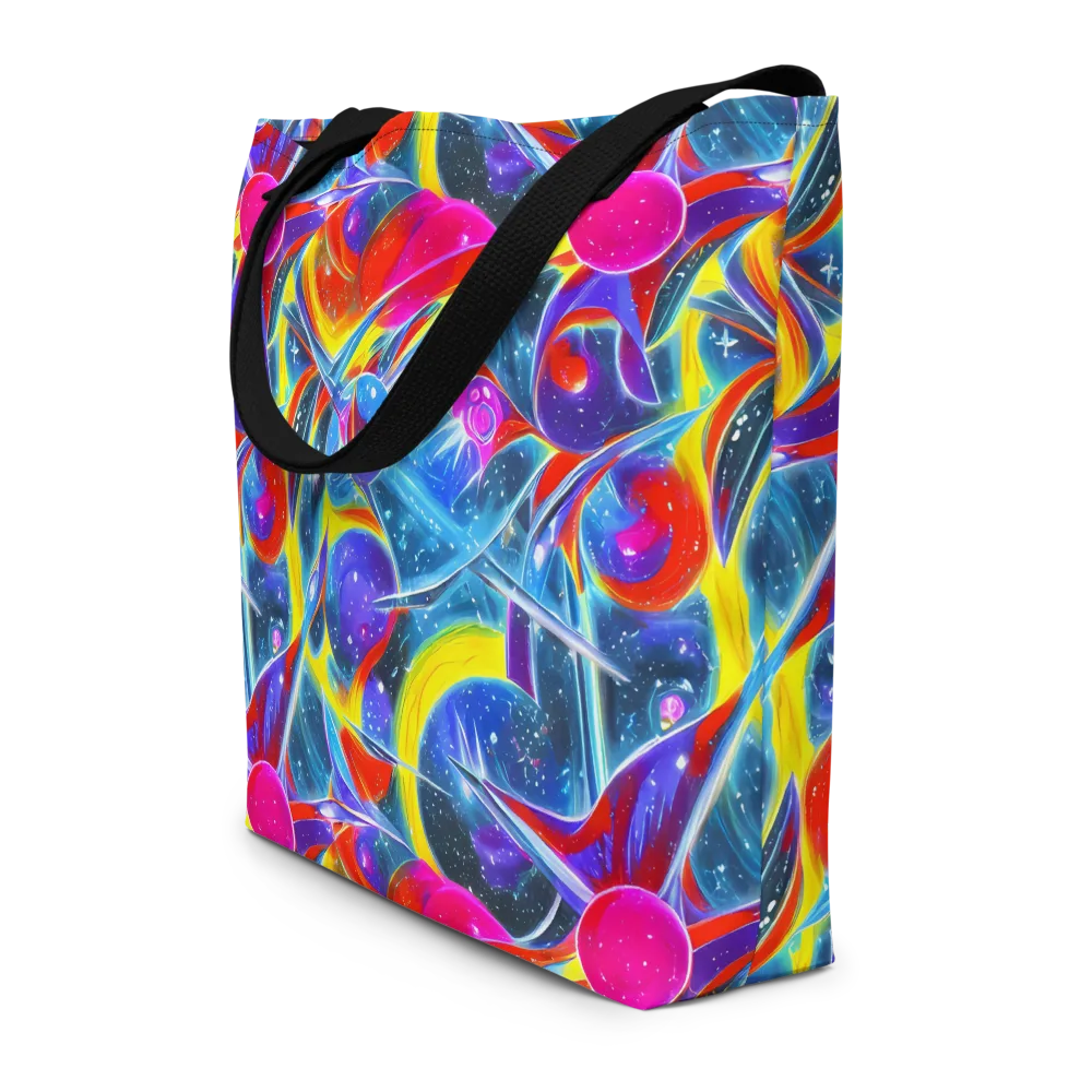 Prismatic Marbles on Large Tote Bag W/ Pocket — Front