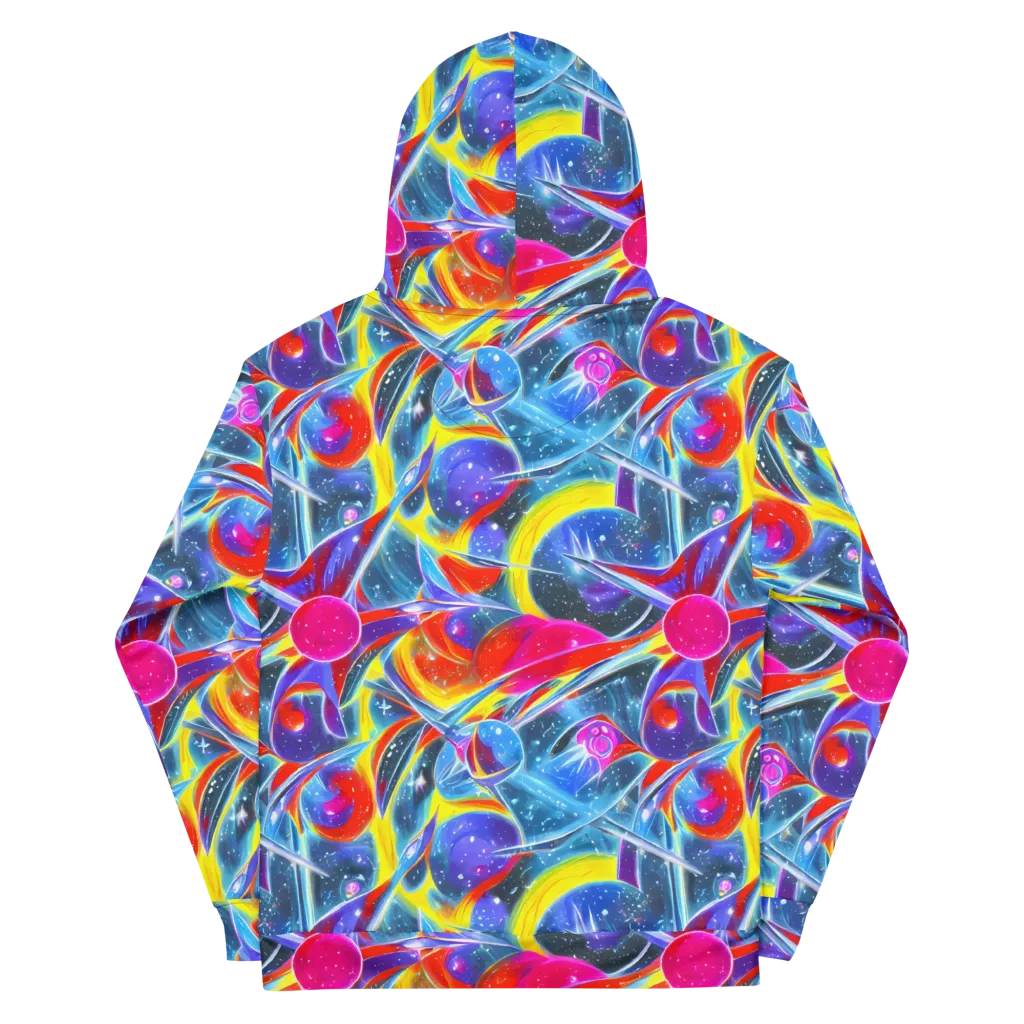 Prismatic Marbles on Cotton Hoodie — Back