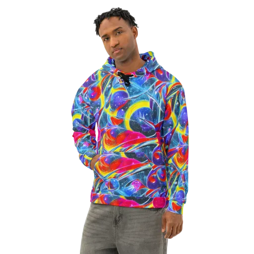 Prismatic Marbles on a Cotton Hoodie