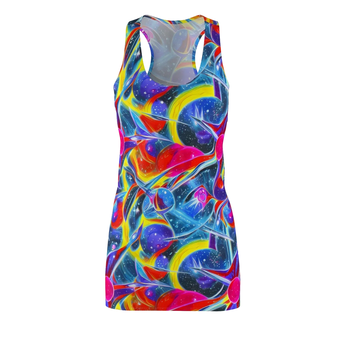 Prismatic Marbles on Racerback Dress — Front