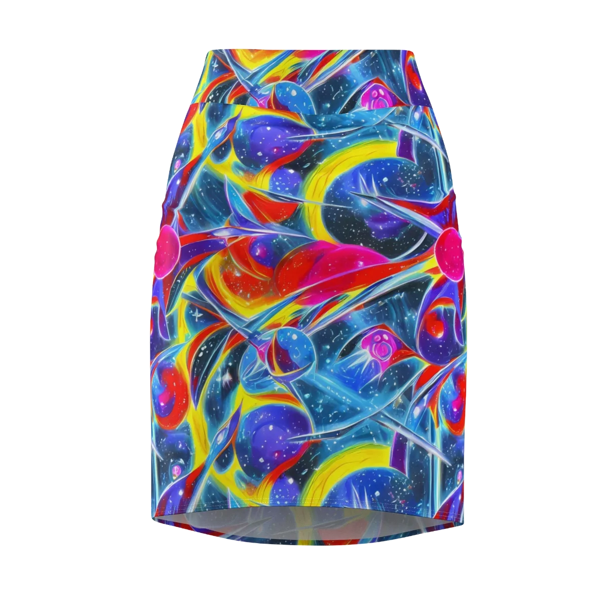 Prismatic Marbles on Pencil Skirt — Front
