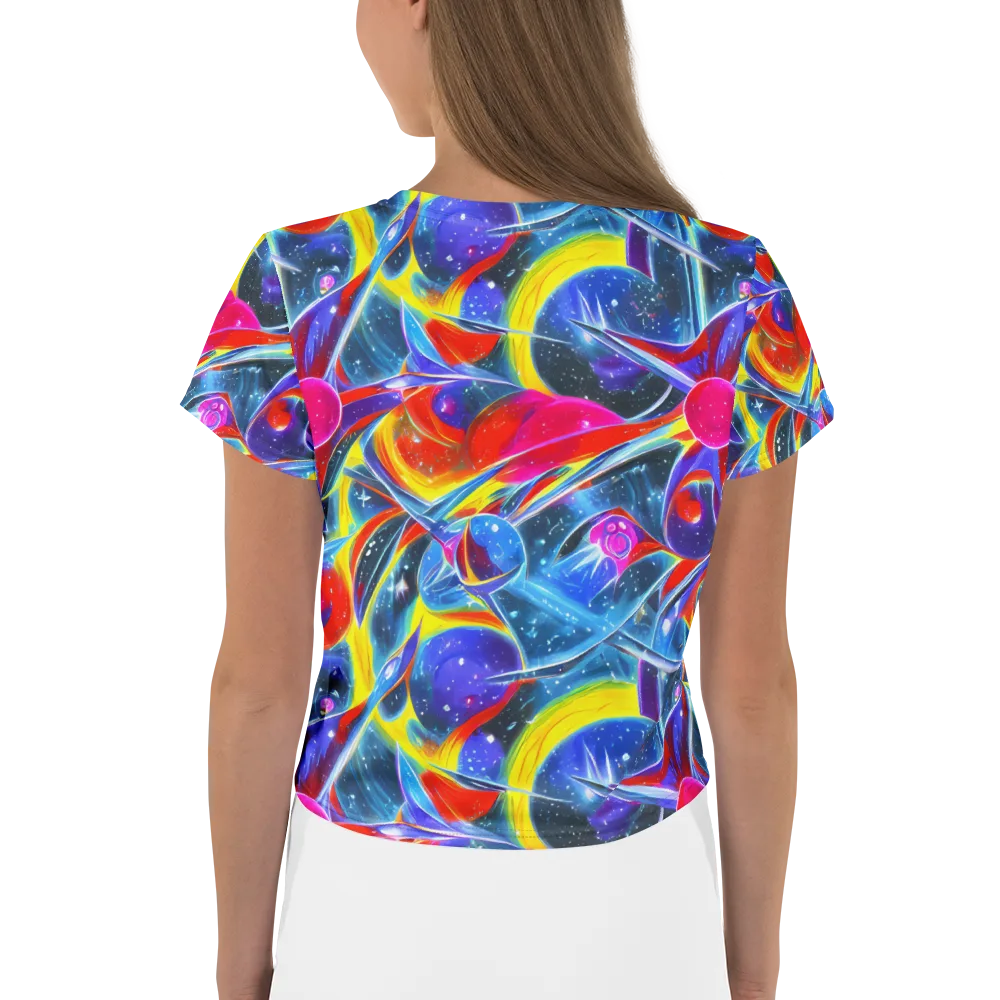 Prismatic Marbles on Crop Tee — Back