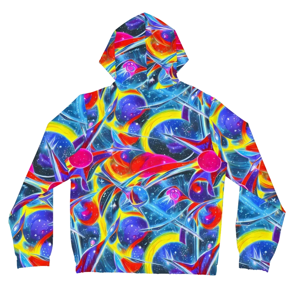 Prismatic Marbles on Women's Full-Zip Hoodie — Back