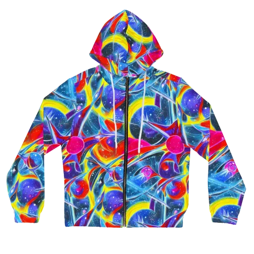 Prismatic Marbles on a Women's Full-Zip Hoodie