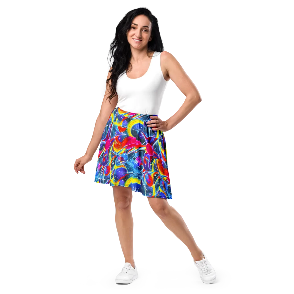 Prismatic Marbles on Skater Skirt — Front