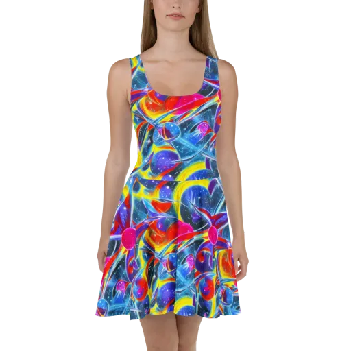 Prismatic Marbles on a Skater Dress