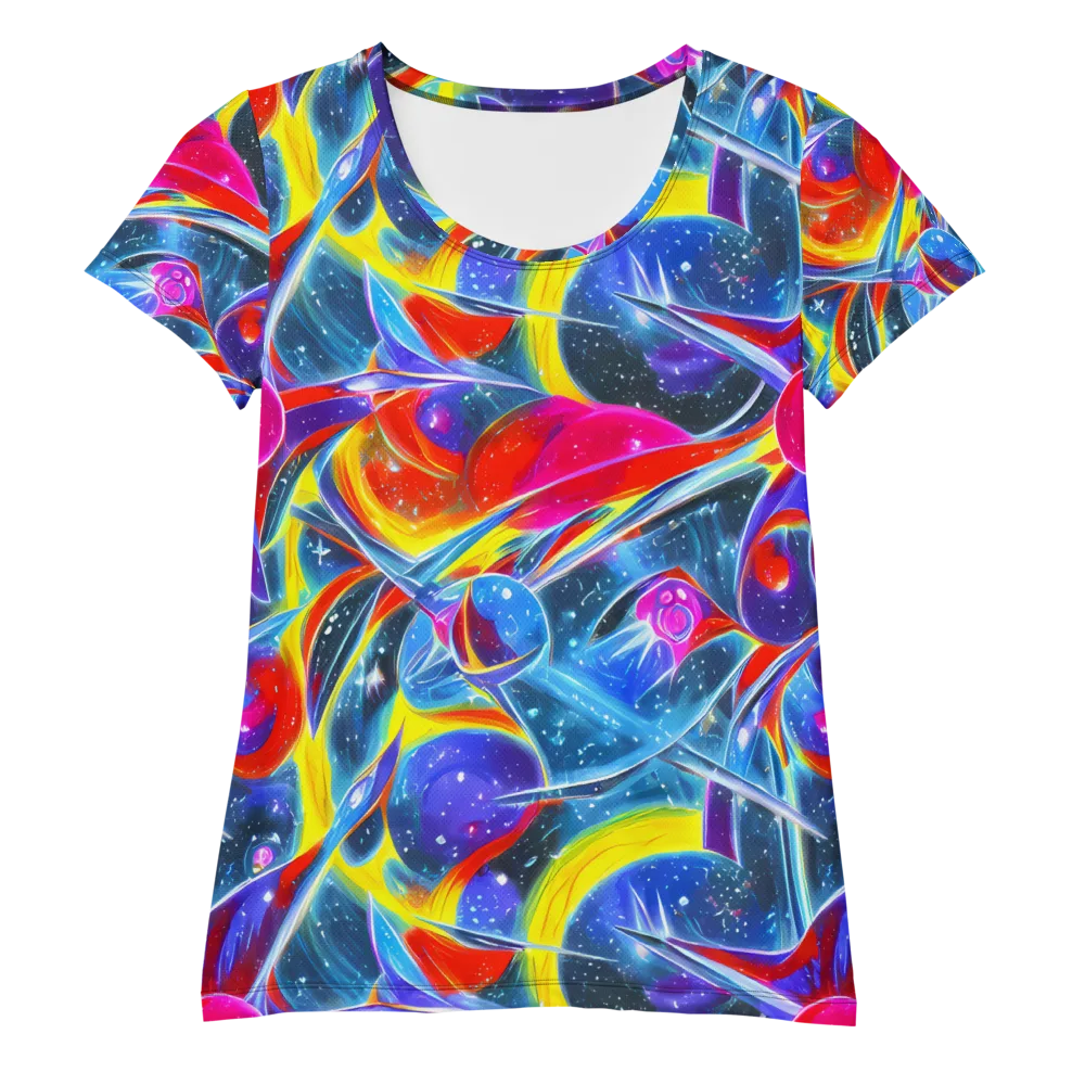 Prismatic Marbles on Women's Athletic T-Shirt — Front