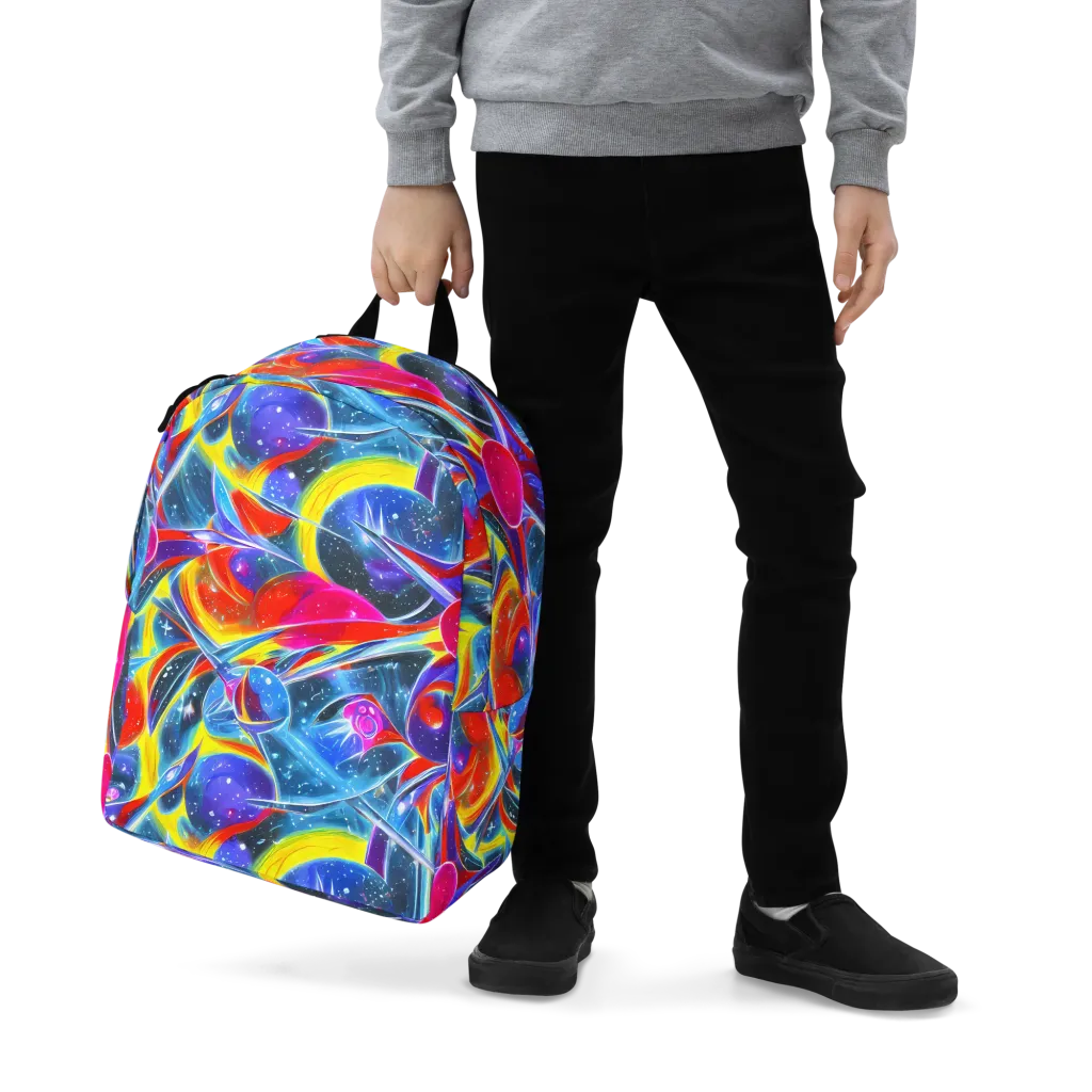 Prismatic Marbles on Minimalist Backpack — Zoomed-in