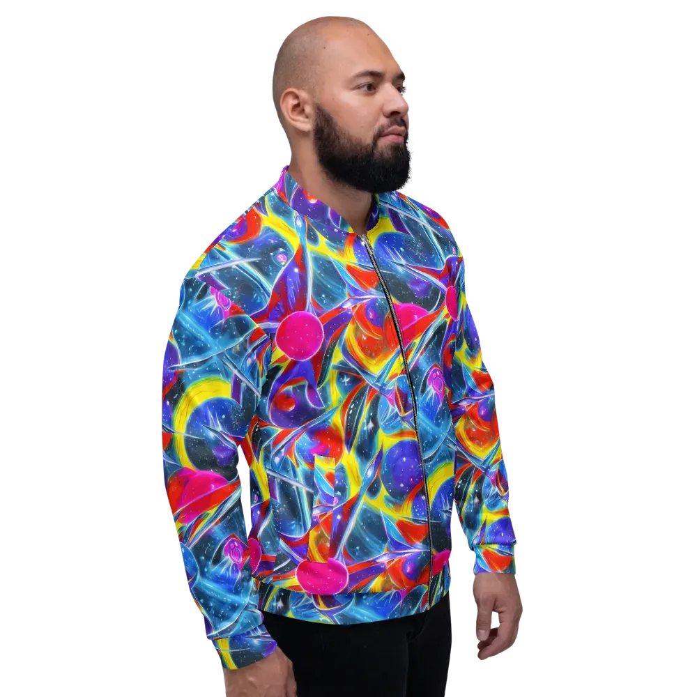 Prismatic Marbles on Bomber Jacket — Right