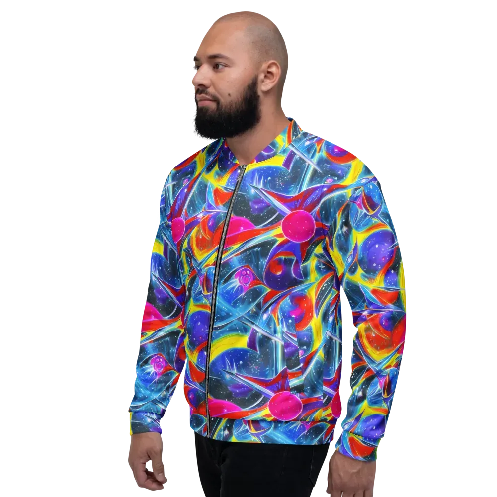 Prismatic Marbles on Bomber Jacket — Left