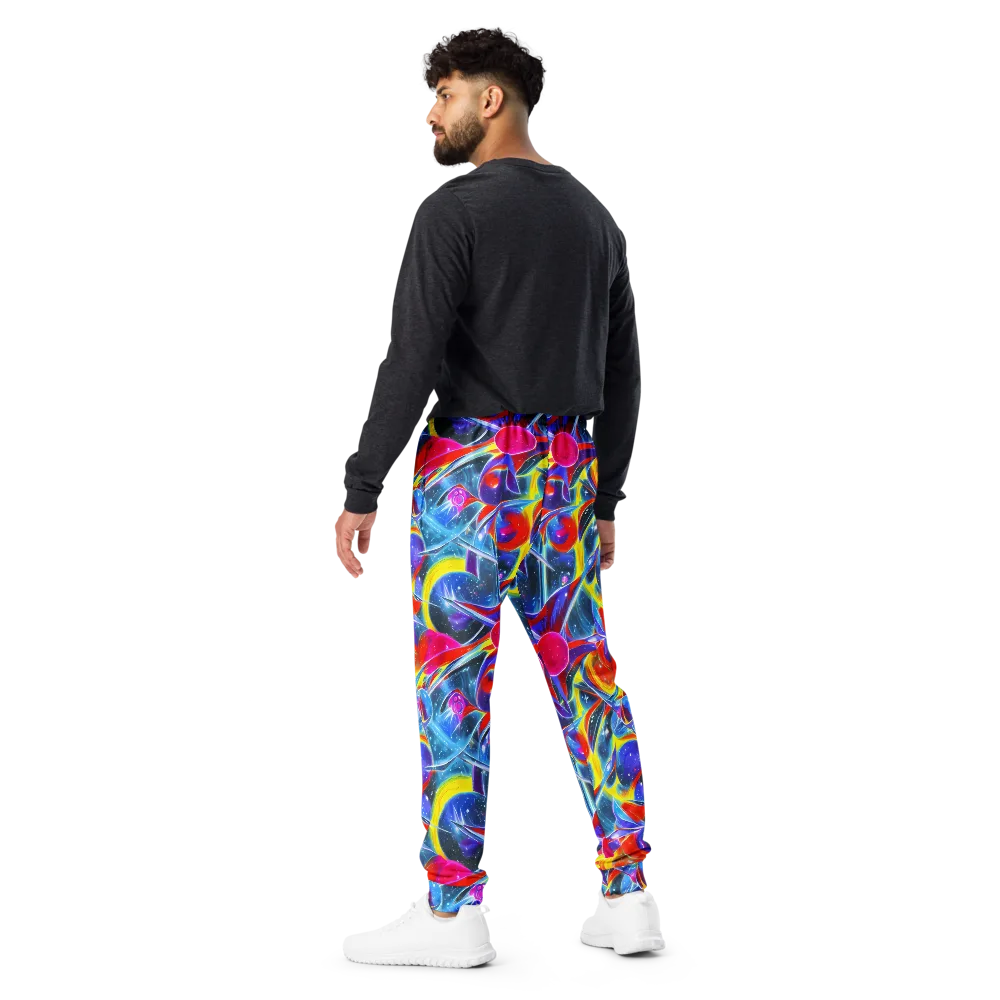 Prismatic Marbles on Men's Joggers — Back