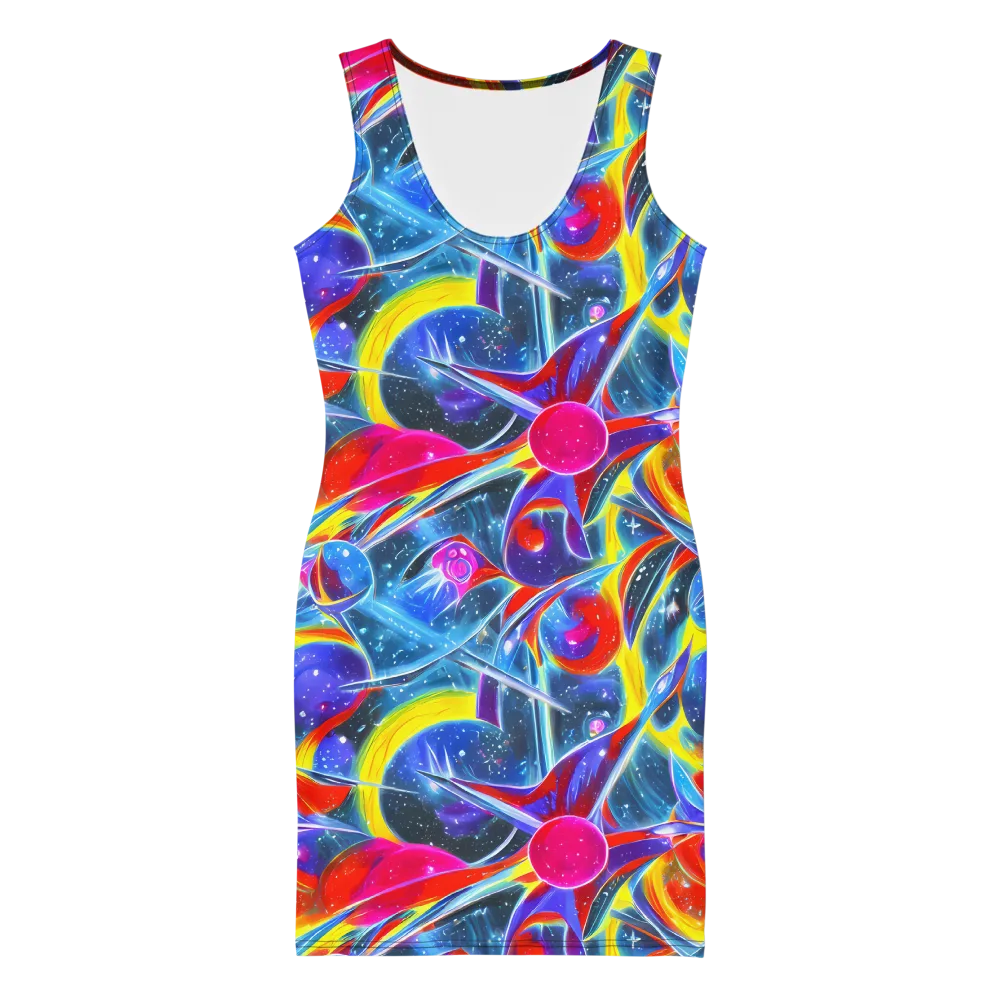 Prismatic Marbles on Bodycon Dress — Front