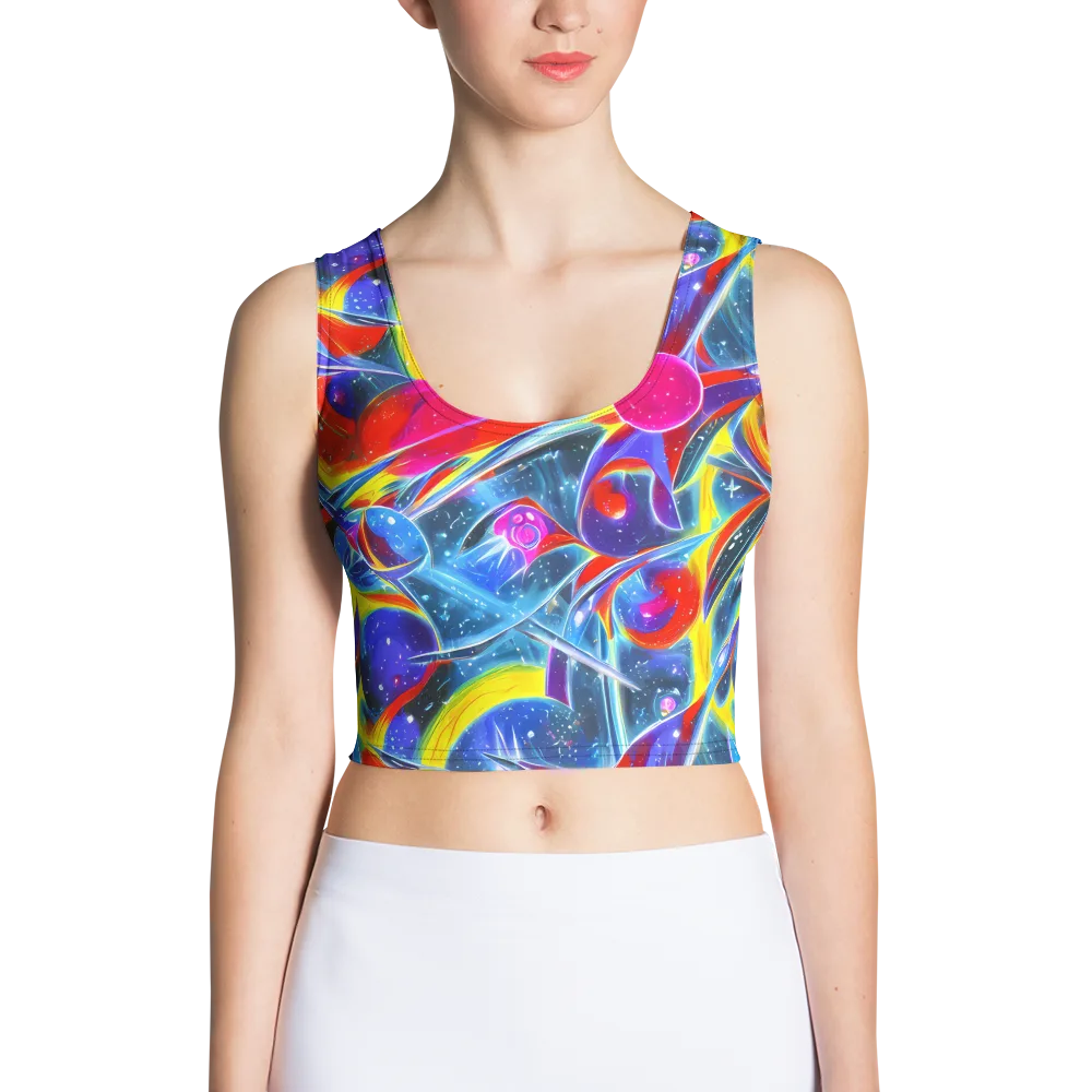 Prismatic Marbles on Crop Top — Front