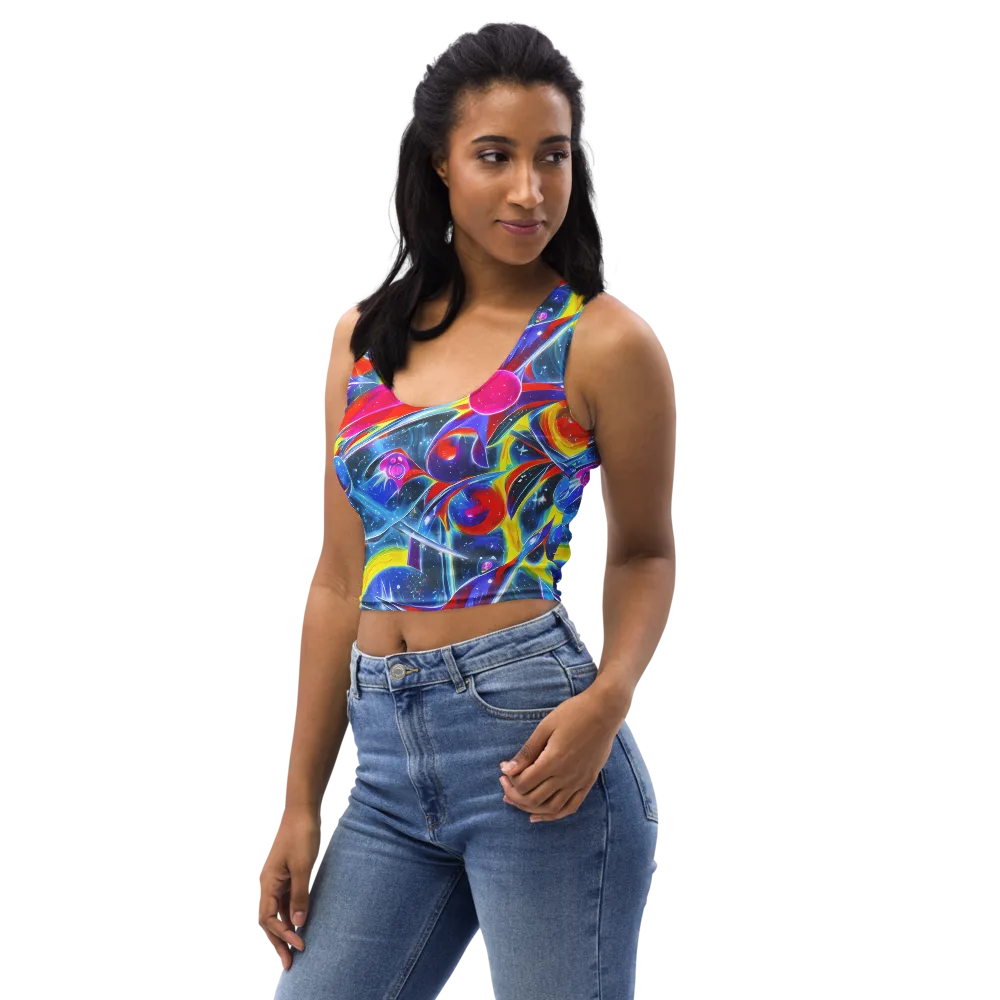 Prismatic Marbles on Crop Top — Left Front