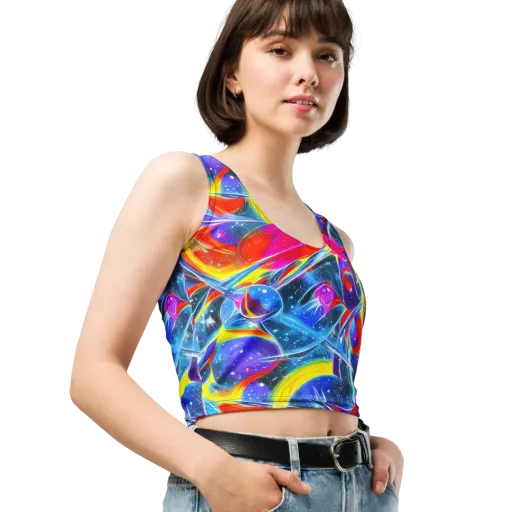 Prismatic Marbles on a Crop Top