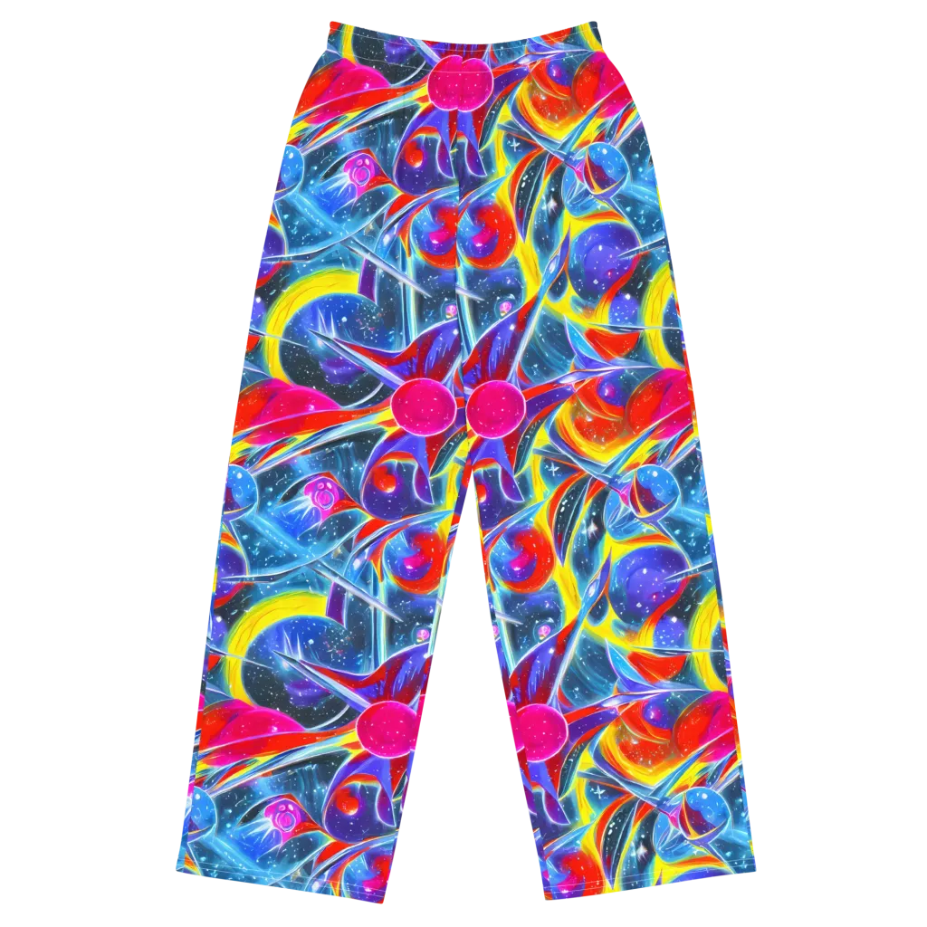 Prismatic Marbles on Wide-Leg Pants — Front