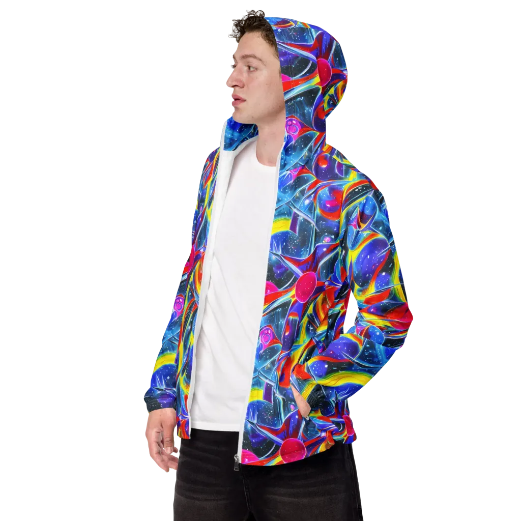 Prismatic Marbles on Men's Windbreaker — Left Front