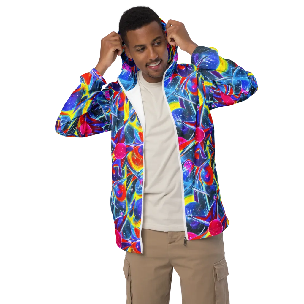 Prismatic Marbles on Men's Windbreaker — Front