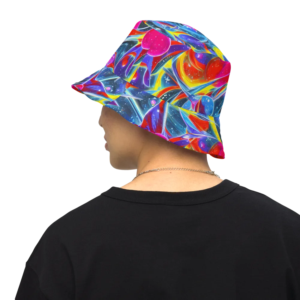 Prismatic Marbles on Reversible Bucket Hat — Back Inside